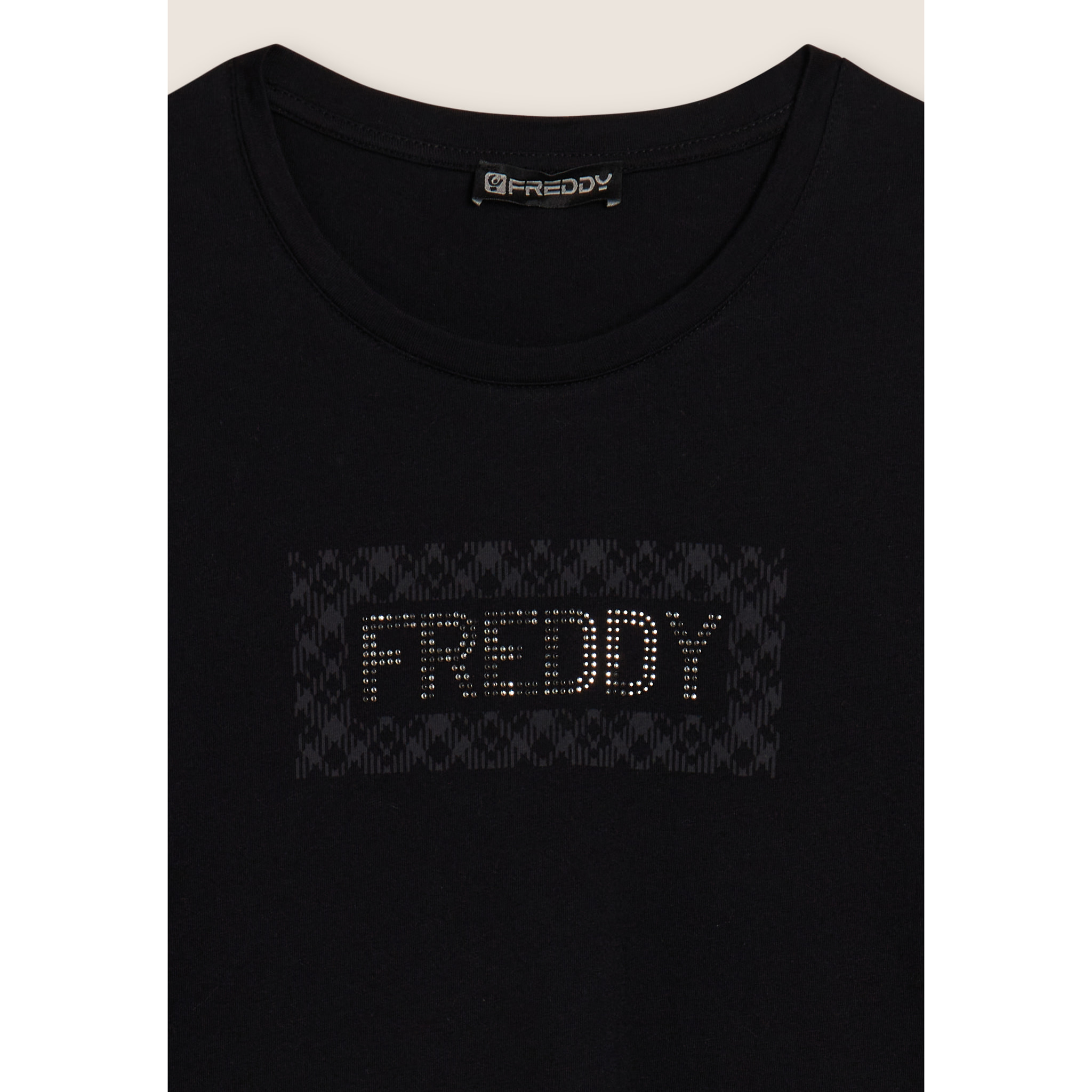 T-shirt comfort manica lunga con retro stampato