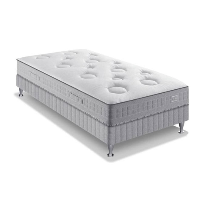 Ensemble FLEXION matelas H26 ressort ensachés, mi-ferme, sommier