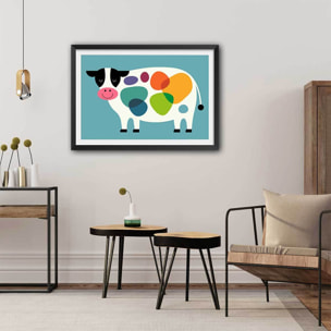 Affiche  happy milk ! Affiche sous cadre noir