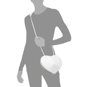 Barbaresco bolso de hombro mujer, con forma de corazón. Piel auténtica Dollaro.