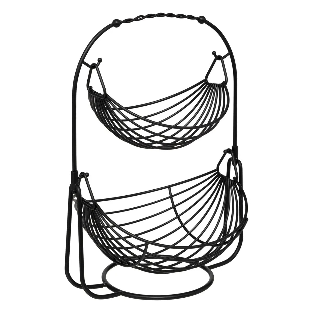 Corbeille à fruits Black Edition 2 niveaux noir