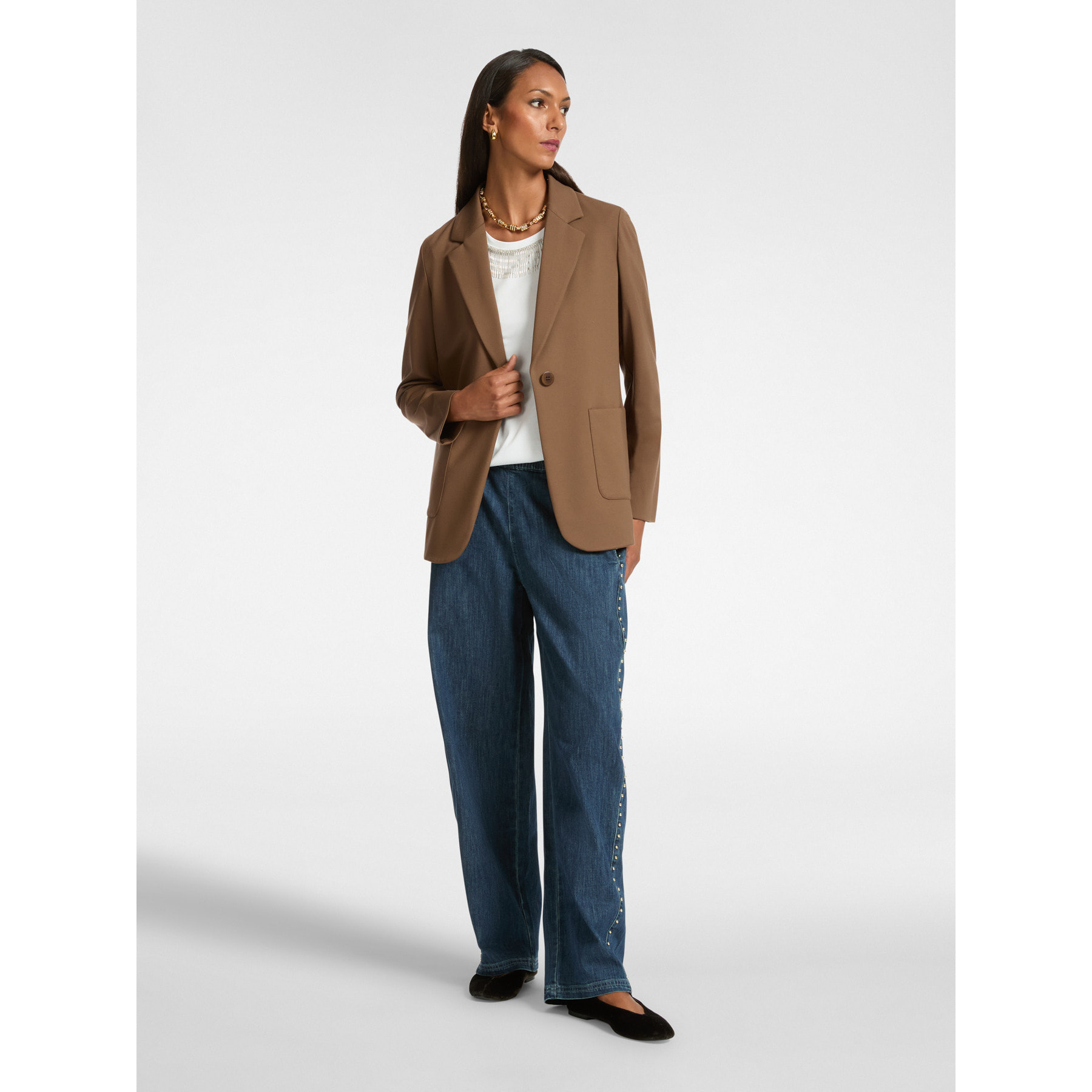 Elena Mirò - Blazer de punto Milano - Marrón