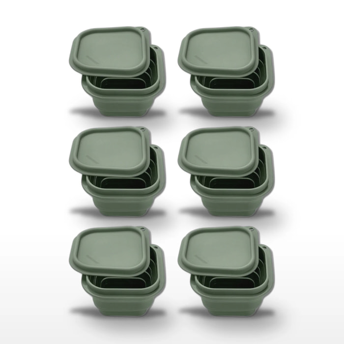 Lot de 6 boîtes hermétiques 13 cl avec 6 ustensiles de cuisine Fackelmann Storage