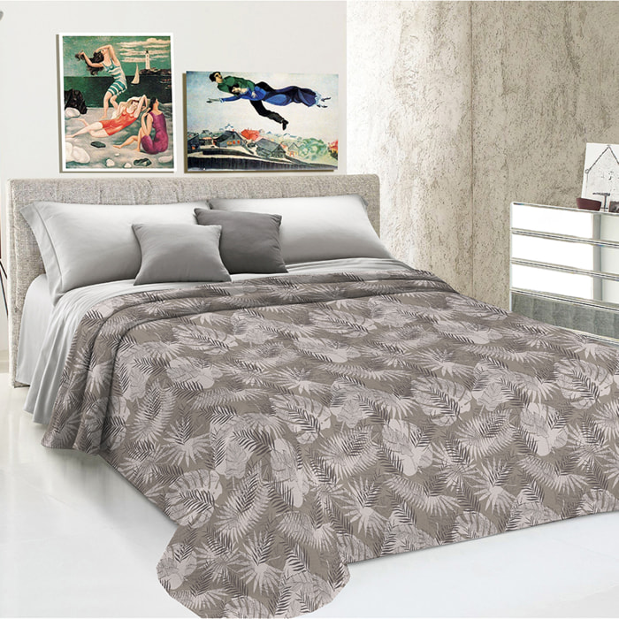 Copriletto di cotone tropical beige