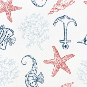 Nappe imprimée anti-tâches BRISA ROUGE