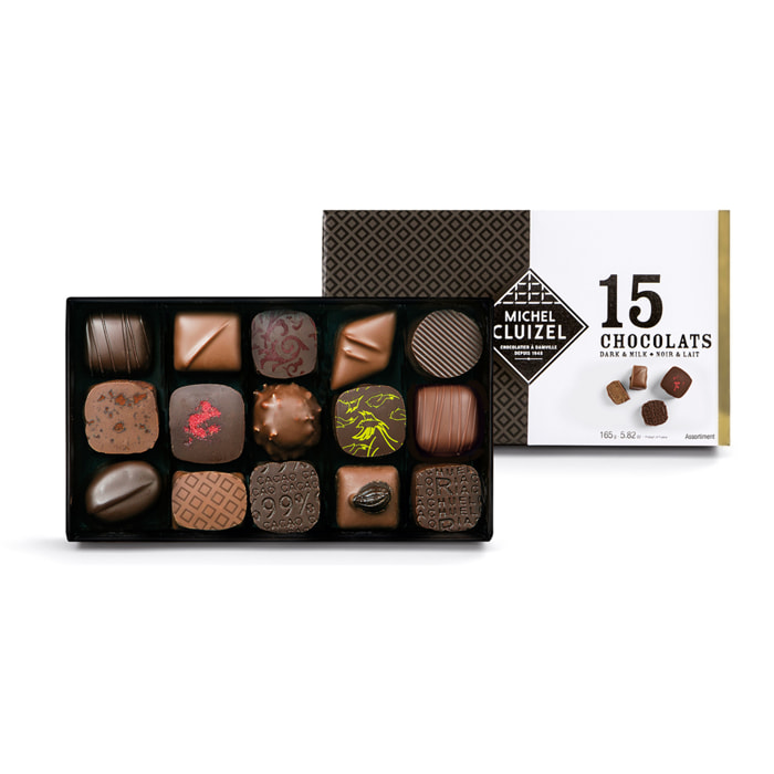 Coffret manufacture noir & lait n°15 - 165g - France