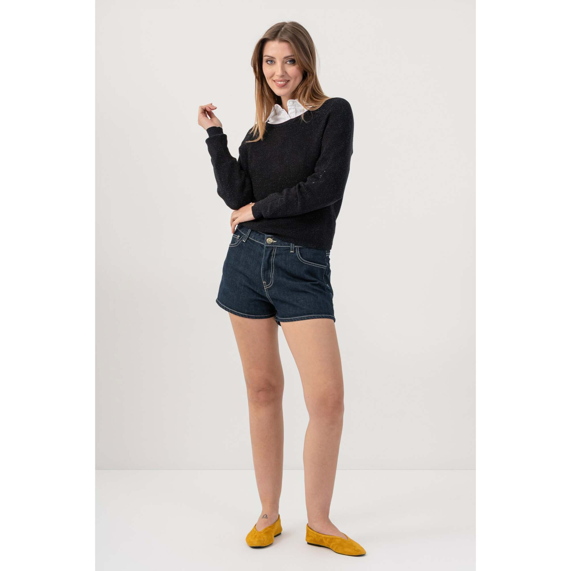 Kocca - Maglia girocollo in lurex Donna