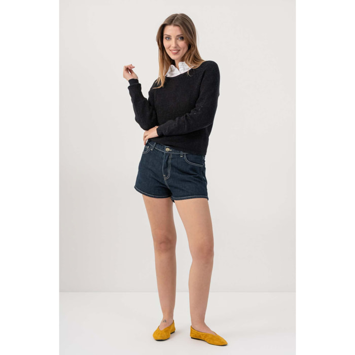 Kocca - Maglia girocollo in lurex Donna