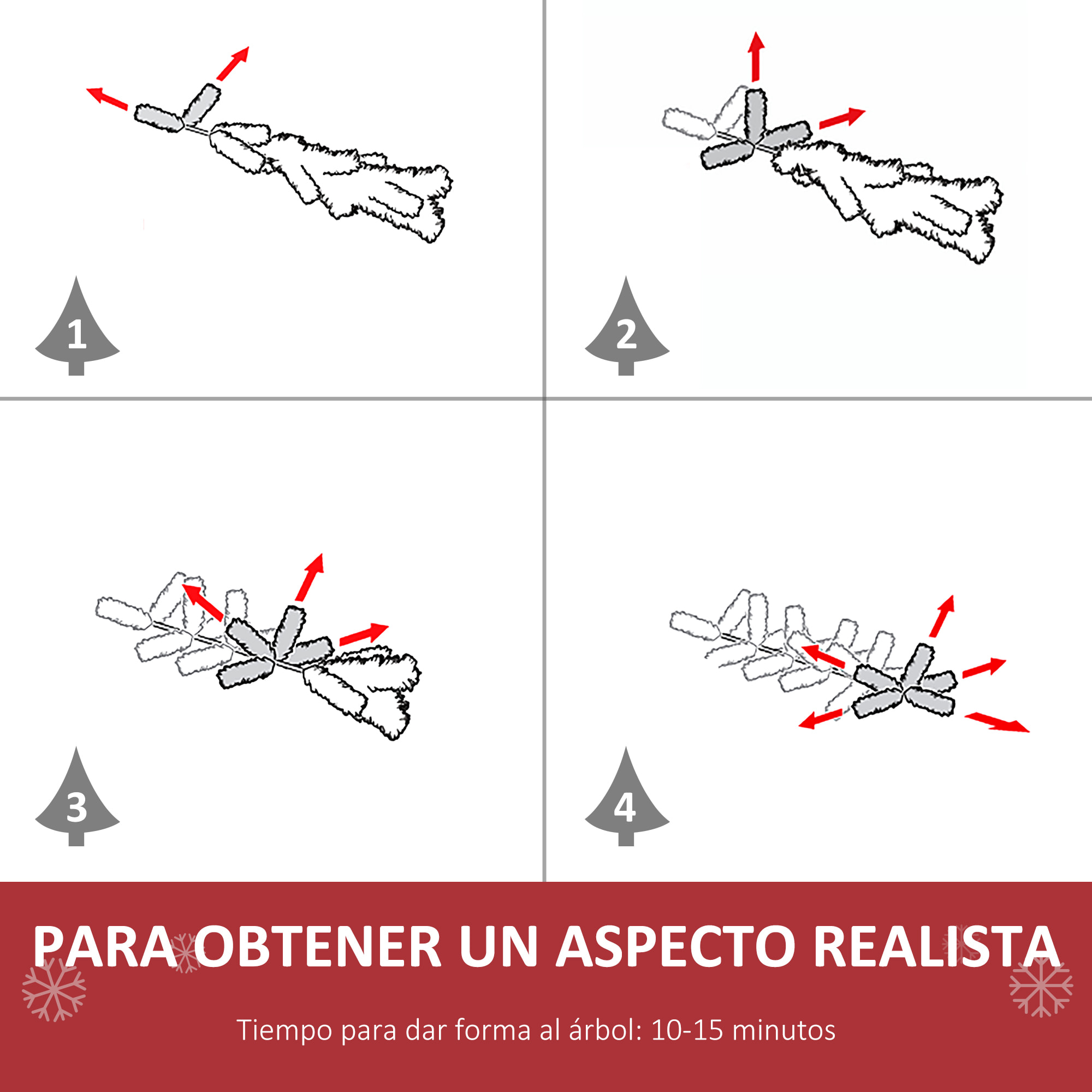 árbol de Navidad Pequeño Artificial 90 cm con Luces LED 116 Ramas Base Desmontable y Soporte de Metal Decoración Navideña para Interior Ø40x90 cm Verde y Blanco