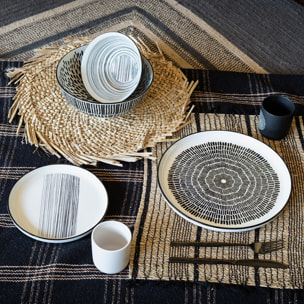 Lot de 6 grandes assiettes, Yucatan