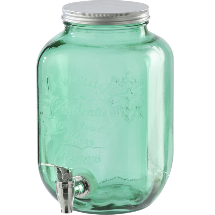 J-Line Distributeur de Boissons - verre - vert émeraude