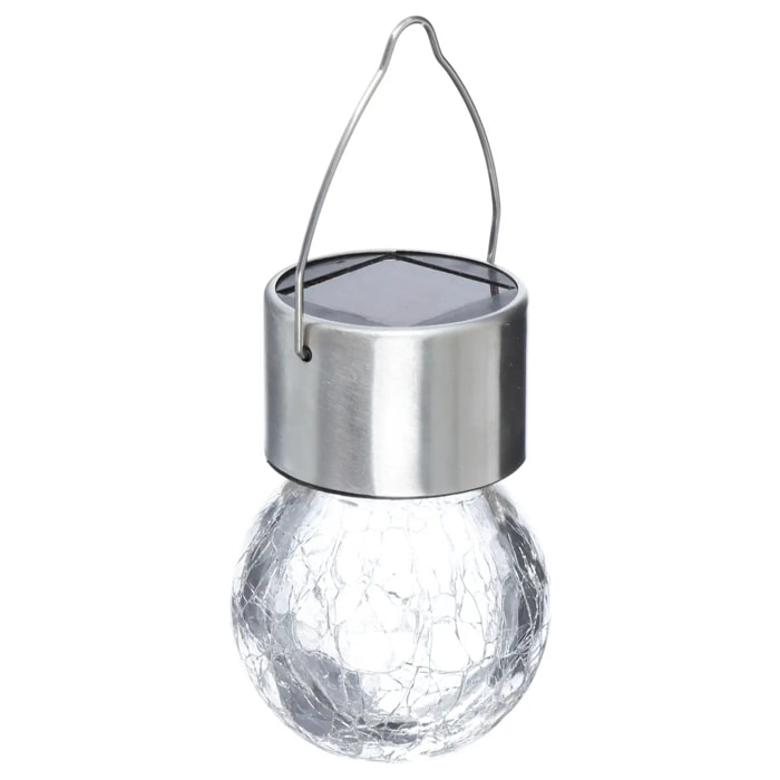 Suspension "Marty" verre argent D6cm