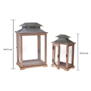 Lanterne Legno - Pezzi 1 - 30xH47x22cm - Bianchi Dino SpA