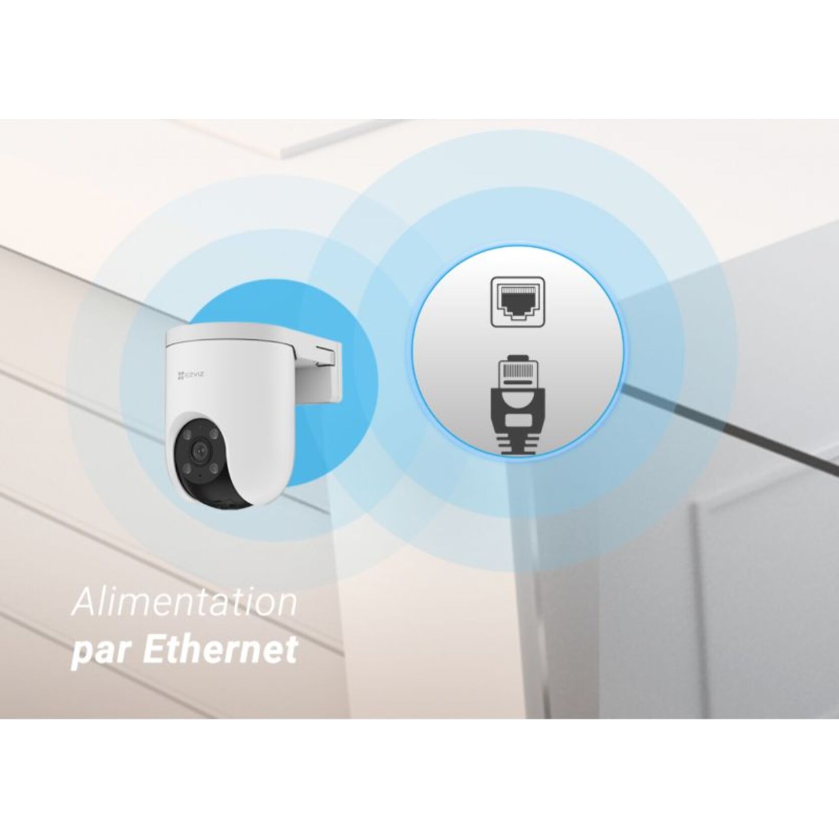Caméra de surveillance EZVIZ Wifi exterieure motorisée H8c Poe 2K