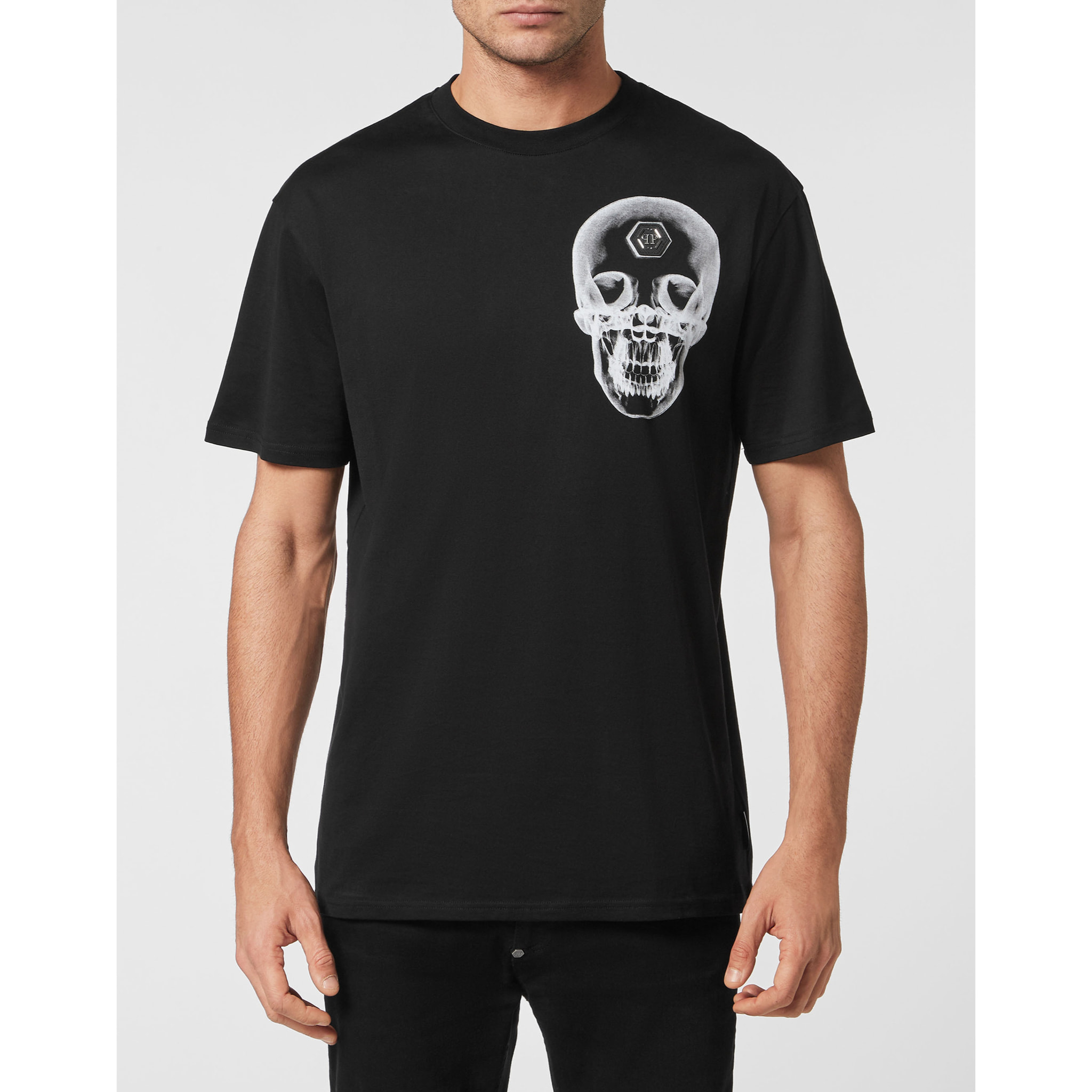 PHILIPP PLEIN T-Shirt Round Neck SKULL