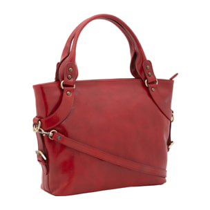 Borsa a mano  da donna In Vera pelle Made in Italy 43x28x12 cm