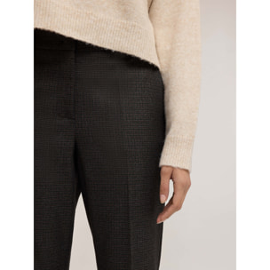 Motivi - Pantalones regular en tejido teñido en hilo - Gris