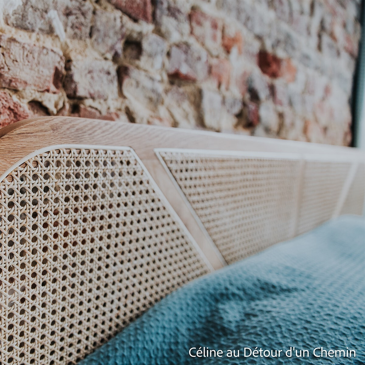 Pack lit en bois et cannage + Matelas mémoire de forme - LEONIE & MEMO HR