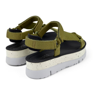 Sandalias - CAMPER Oruga Up - Verde - Textil técnico (poliéster reciclado)