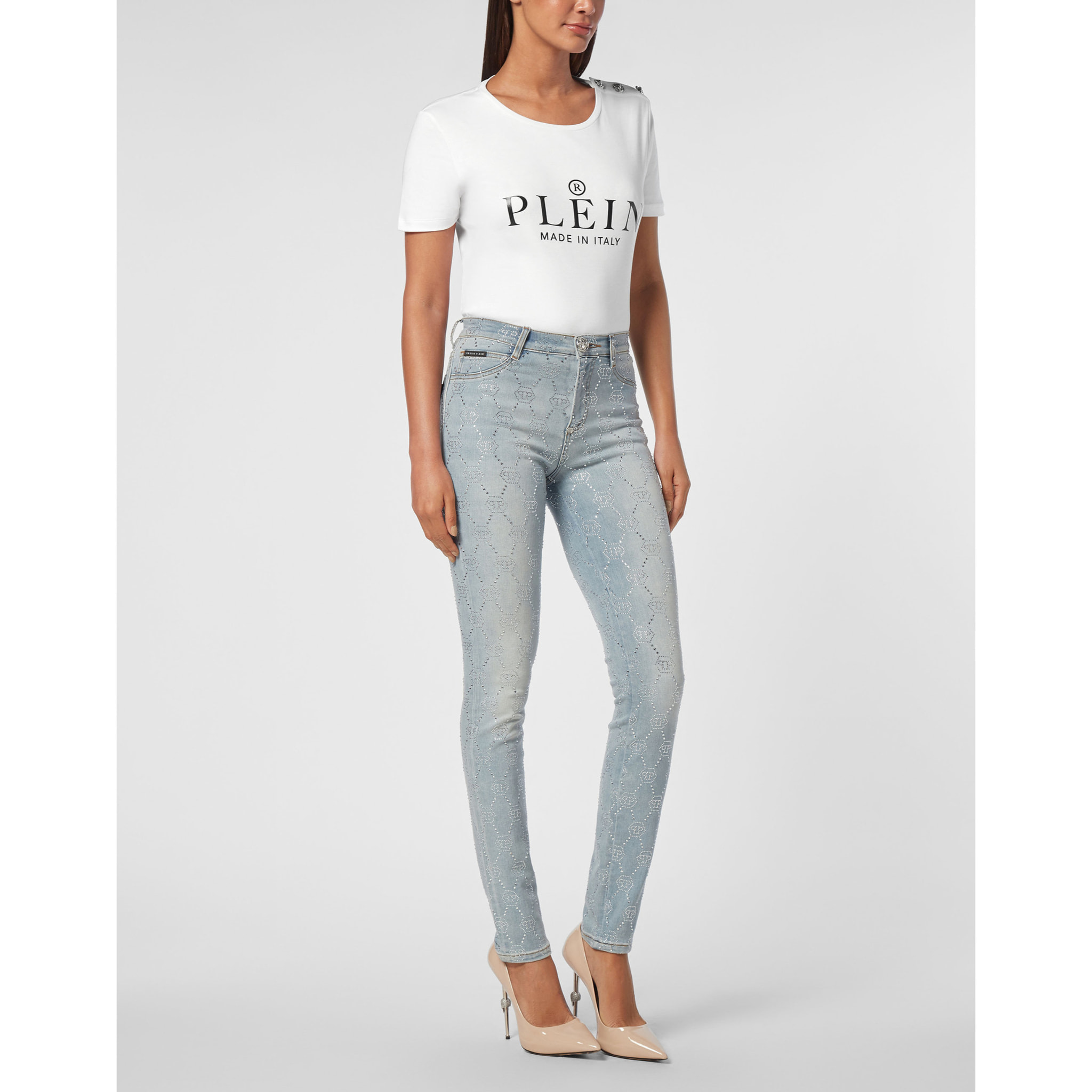 PHILIPP PLEIN Jegging de cintura alta MONOGRAM
