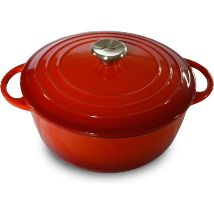 Cocotte BAUMALU fonte emaillee et couvercle 3L 24 c