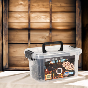 Guirnalda de luz led solar con 400 bombillas, panel solar policristalino y cable de 4 metros