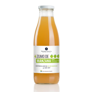 PLANETA HUERTO | Zumo de Manzana 100% Fruta Ecológica Exprimida - Sin Azúcar Añadido - 750 ml |