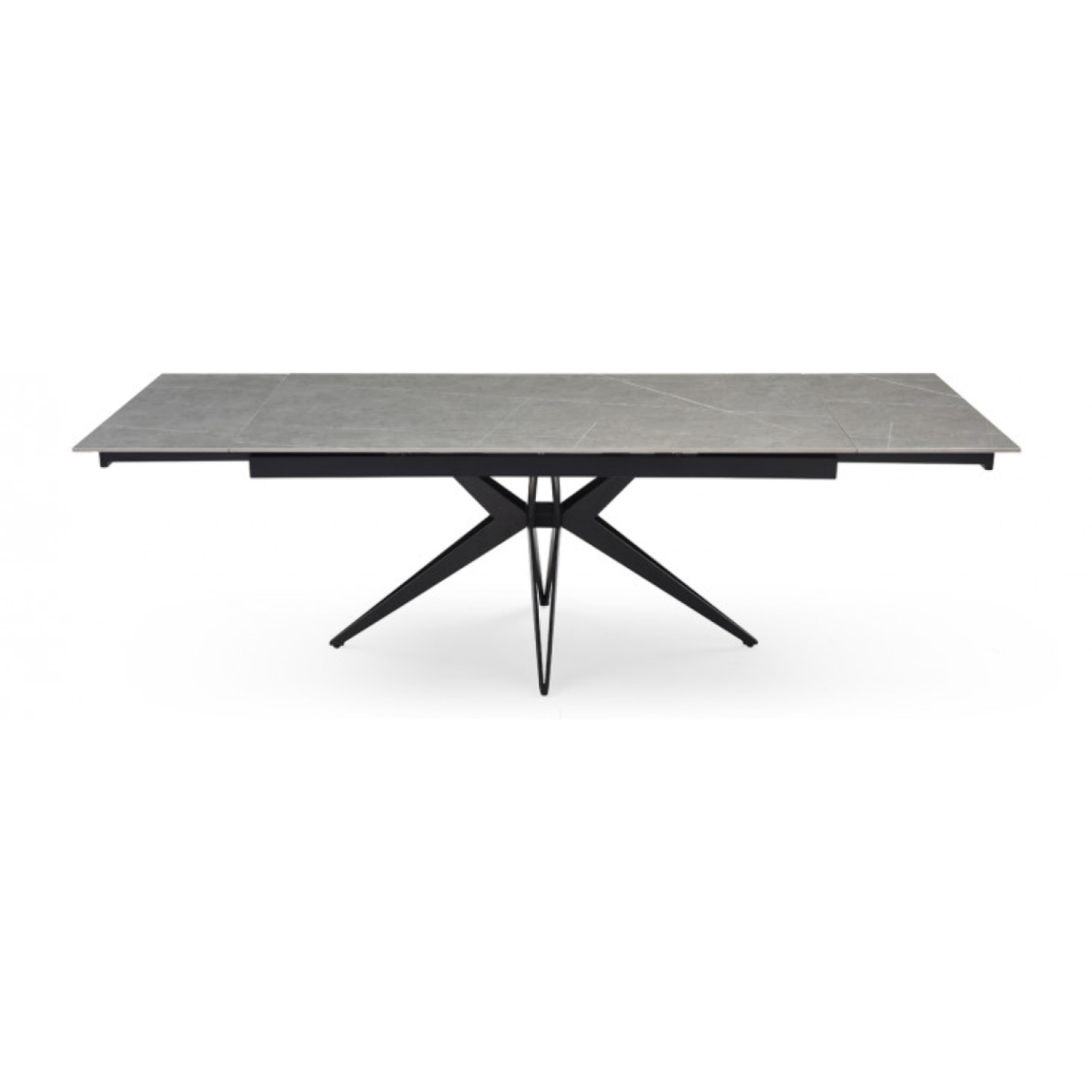 Table extensible en céramique marbre grey L160/240cm - 9 piètements - UNIK