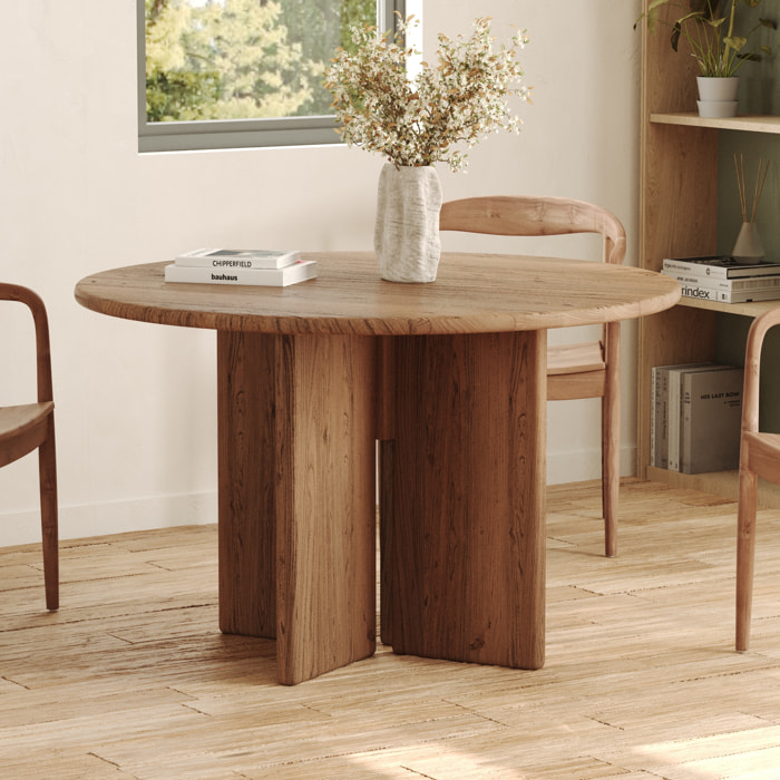 Table ronde en bois d'orme 4 personnes - Gulia