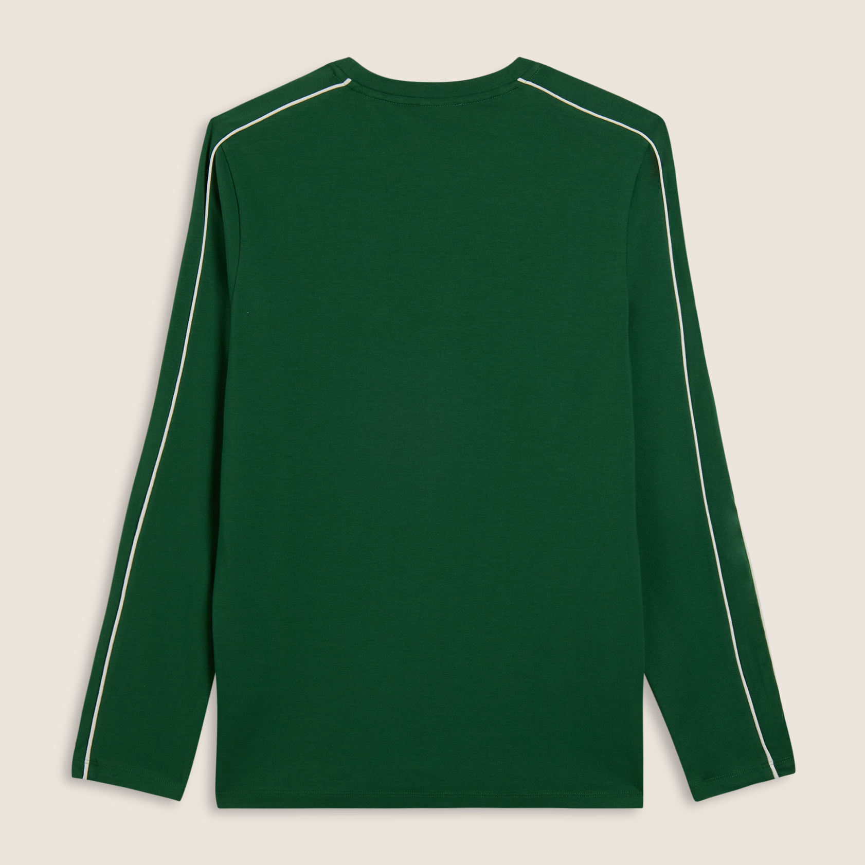 T-shirt manica lunga in jersey con cuciture a contrasto