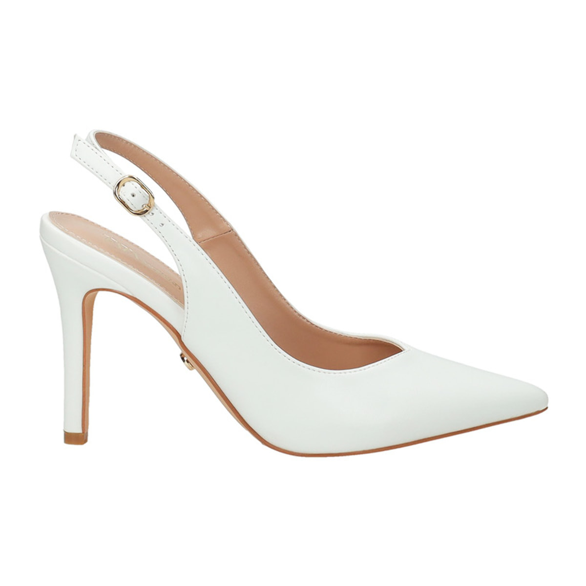 Décolleté sling back Donna Tata Italia Bianco