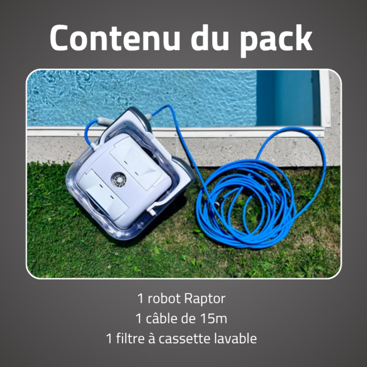 Bestway Robot piscine Raptor nettoyage fond et parois 45 m² max