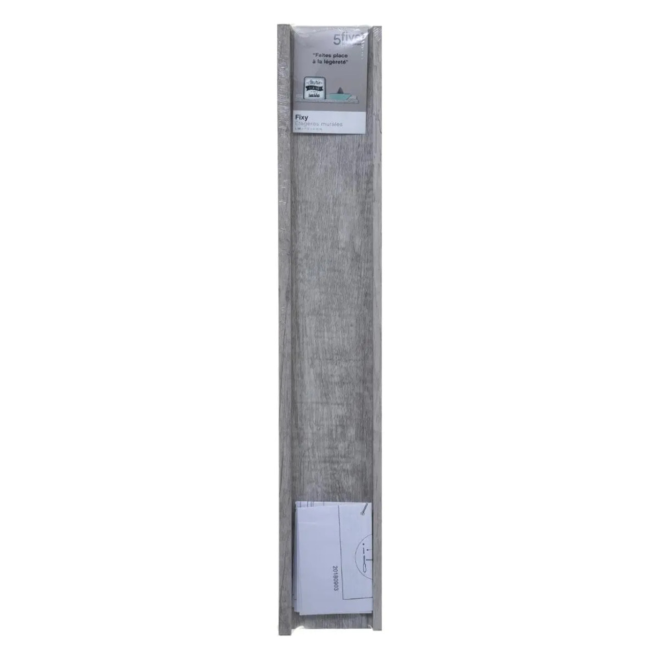 Étagère murale 58cm - Effet chêne gris Fixy