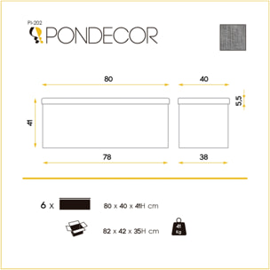 Otomán – Tela marrón