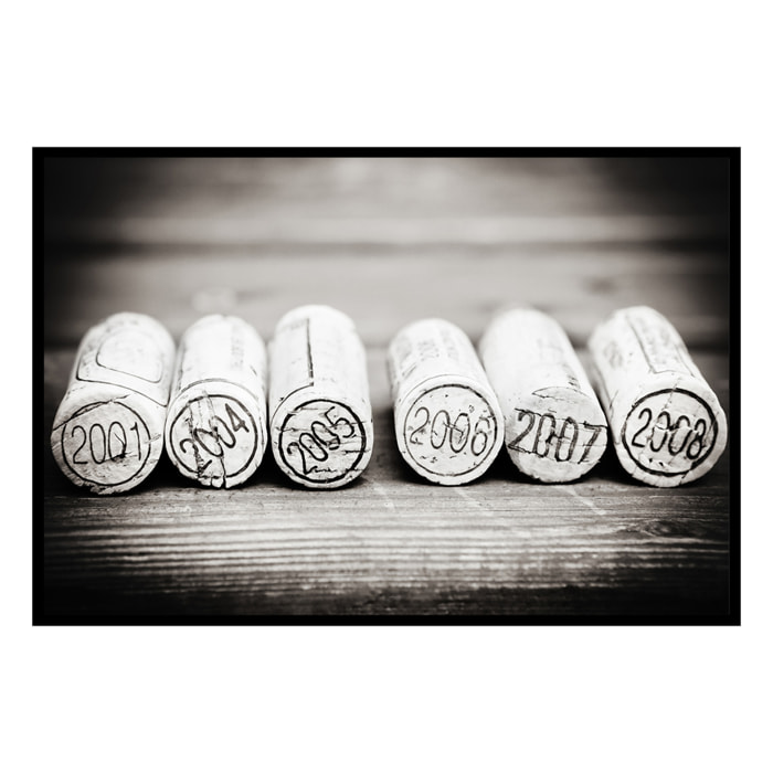 Affiche encadrée bouchons de liège Affiche + cadre en métal - Noir