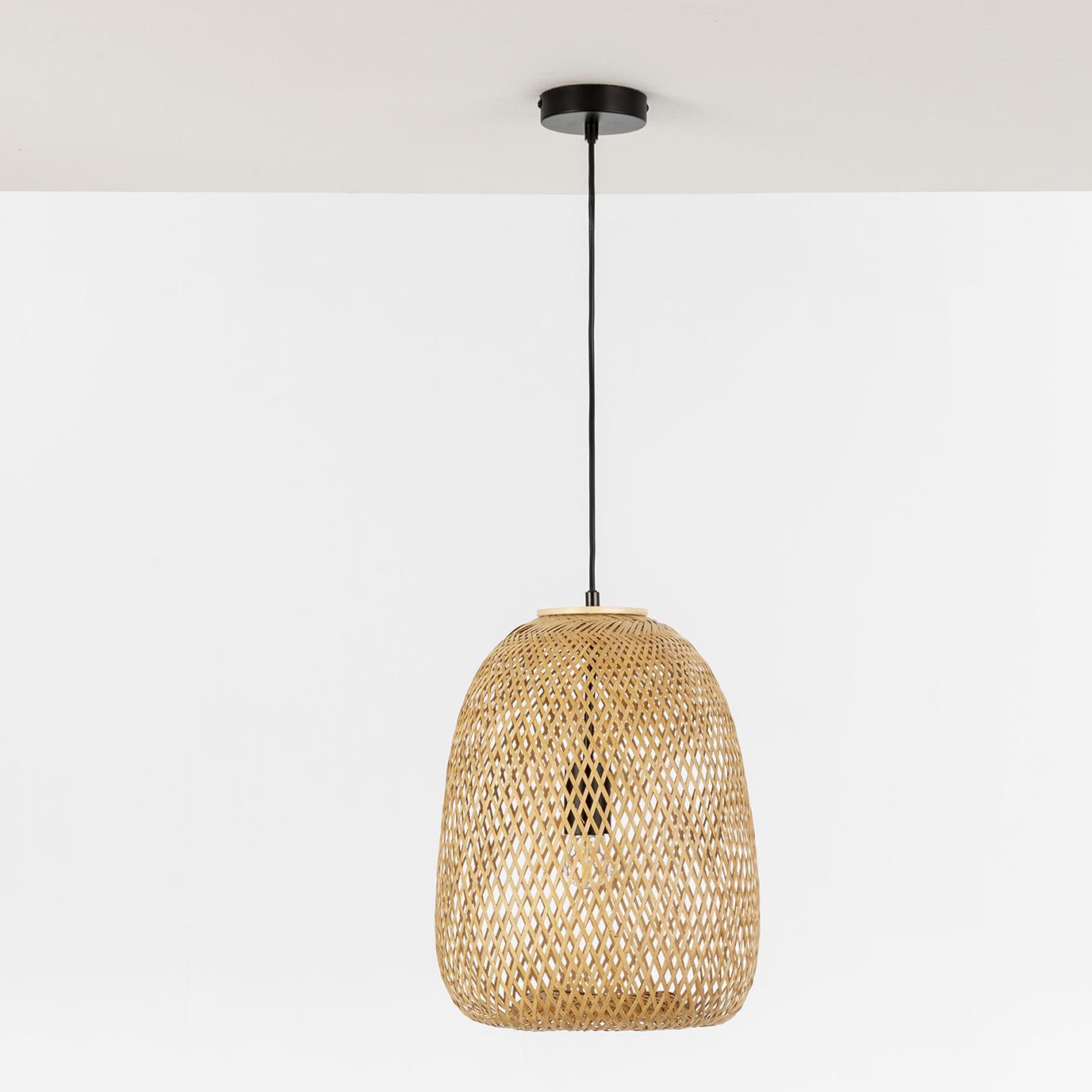 Lámpara de techo Yumei de Bambú, diametro 30 cm