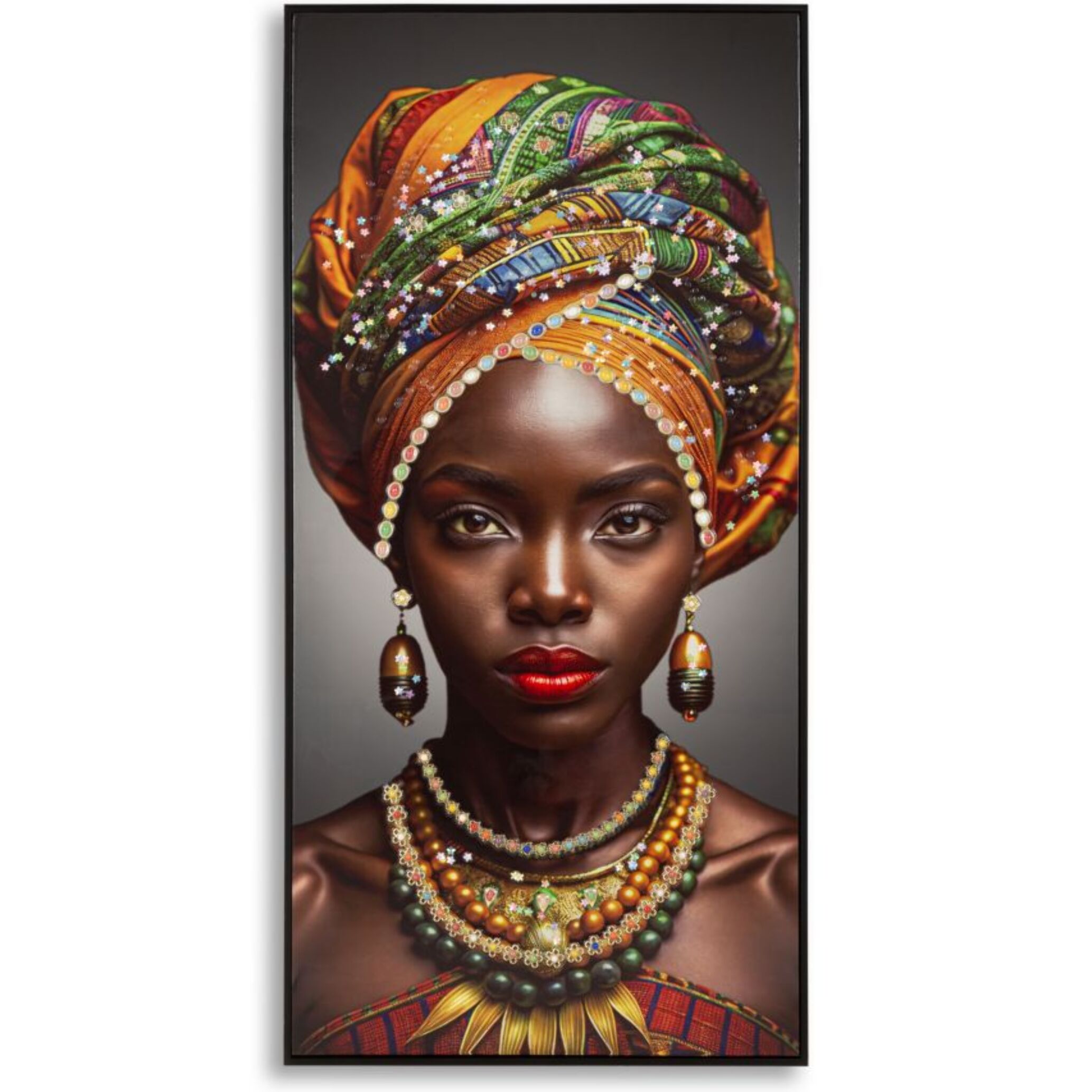 STAMPA DECORATA SU TELA LACCATA C/CORNICE MAYA CM 60X4
X120