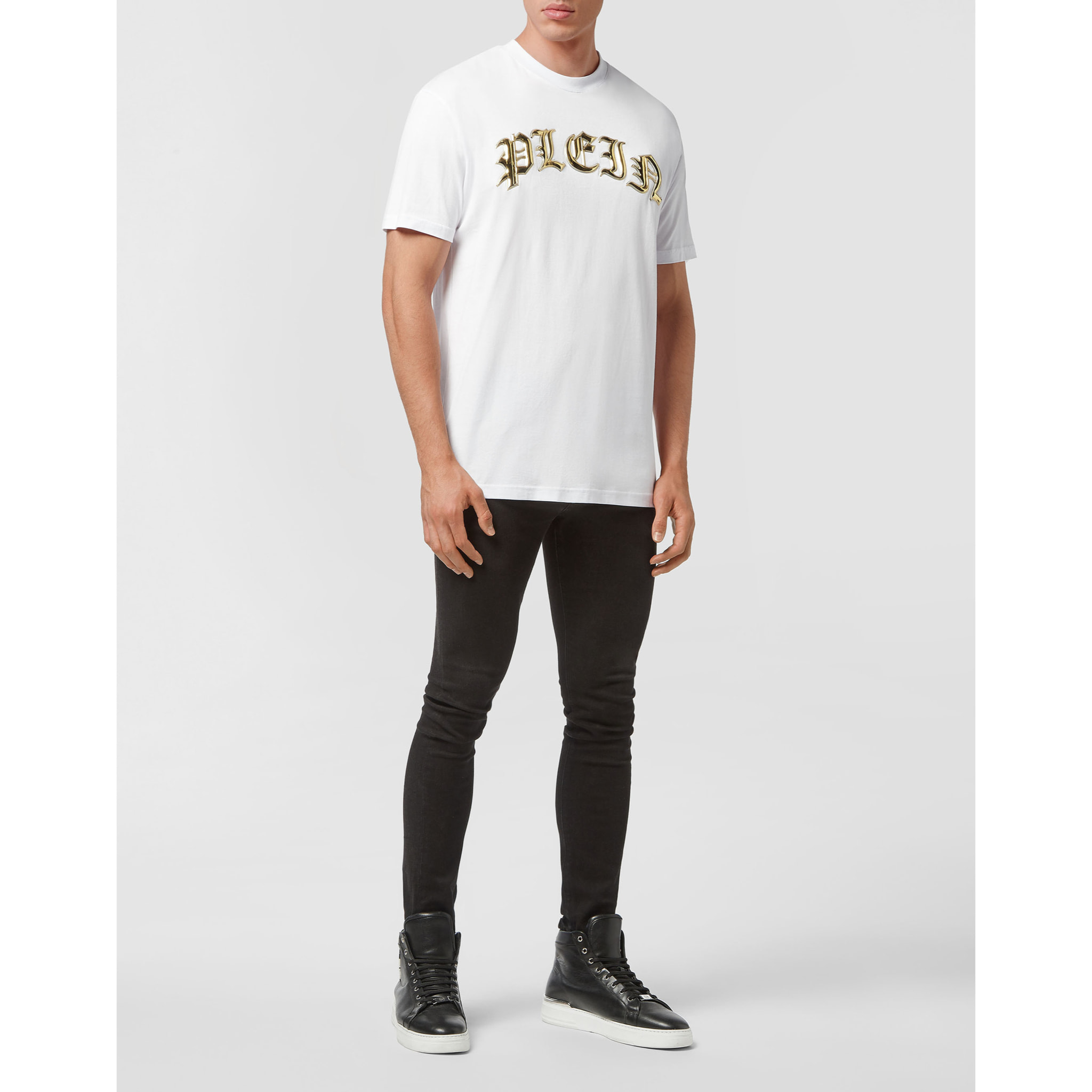 PHILIPP PLEIN Camiseta de cuello redondo y manga corta GOTHIC PLEIN