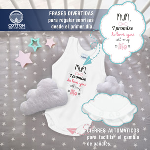 Body bebé tirantes personalizado frases