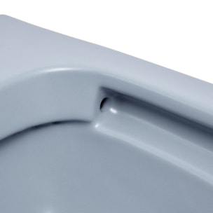 Infinitio WC suspendu sans bride en céramique avec abattant SoftClose, bleu mat (SATINF010RREXPDBLM)