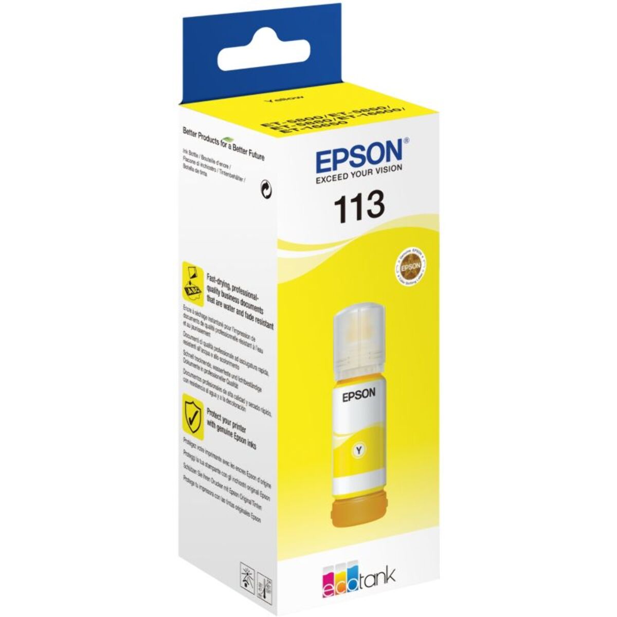 Encre EPSON Bouteille d'Encre Ecotank 113 Jaune (Yellow) 70ml - C13T06B44A