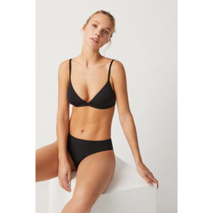 Reggiseno imbottito senza ferretto nero, coppa B