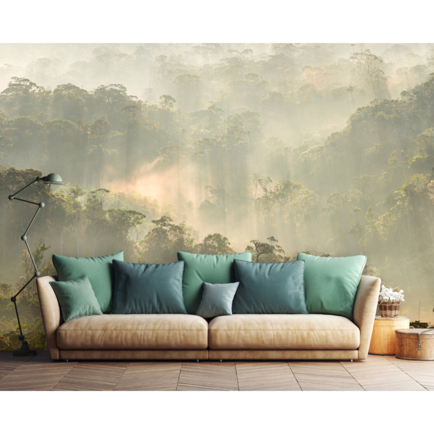 Papier peint panoramique Misty Forest -