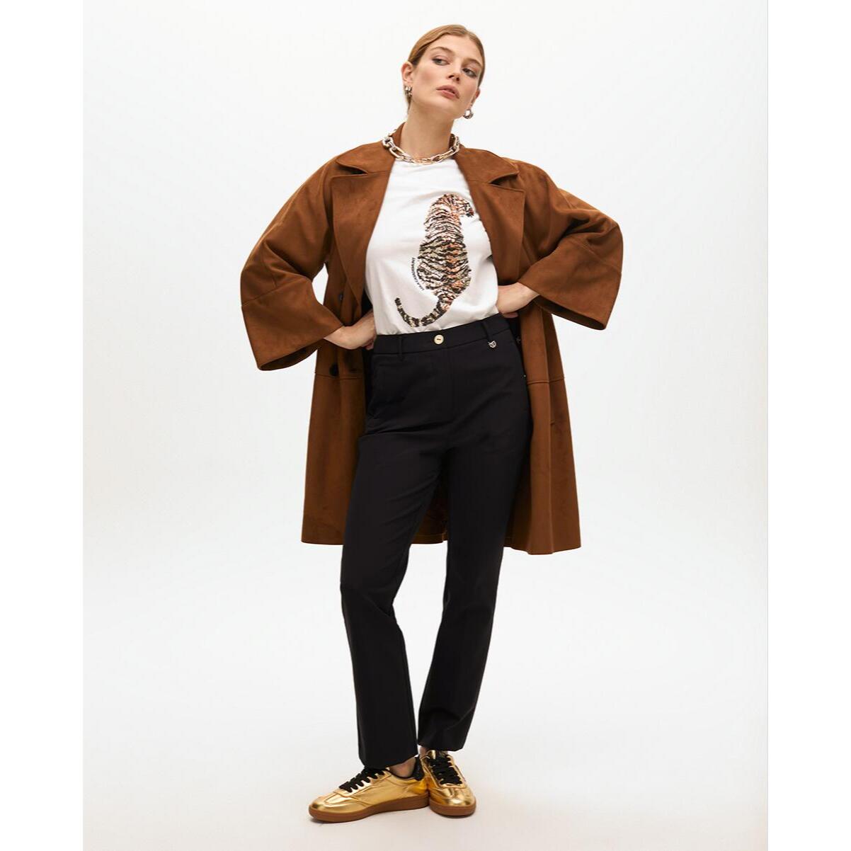 Pantaloni dritti in tessuto tecnico