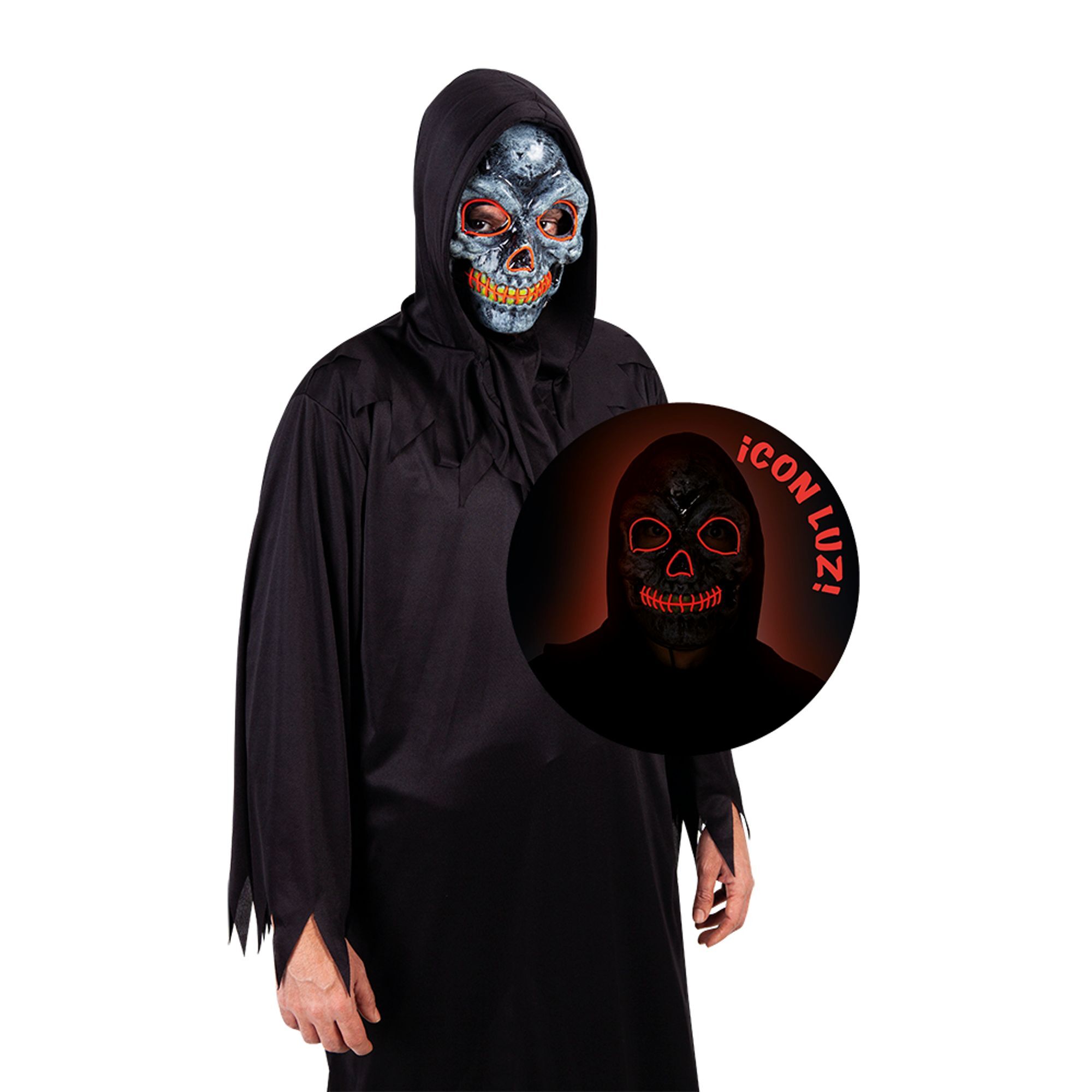 MASCARA SKULL CON LUZ