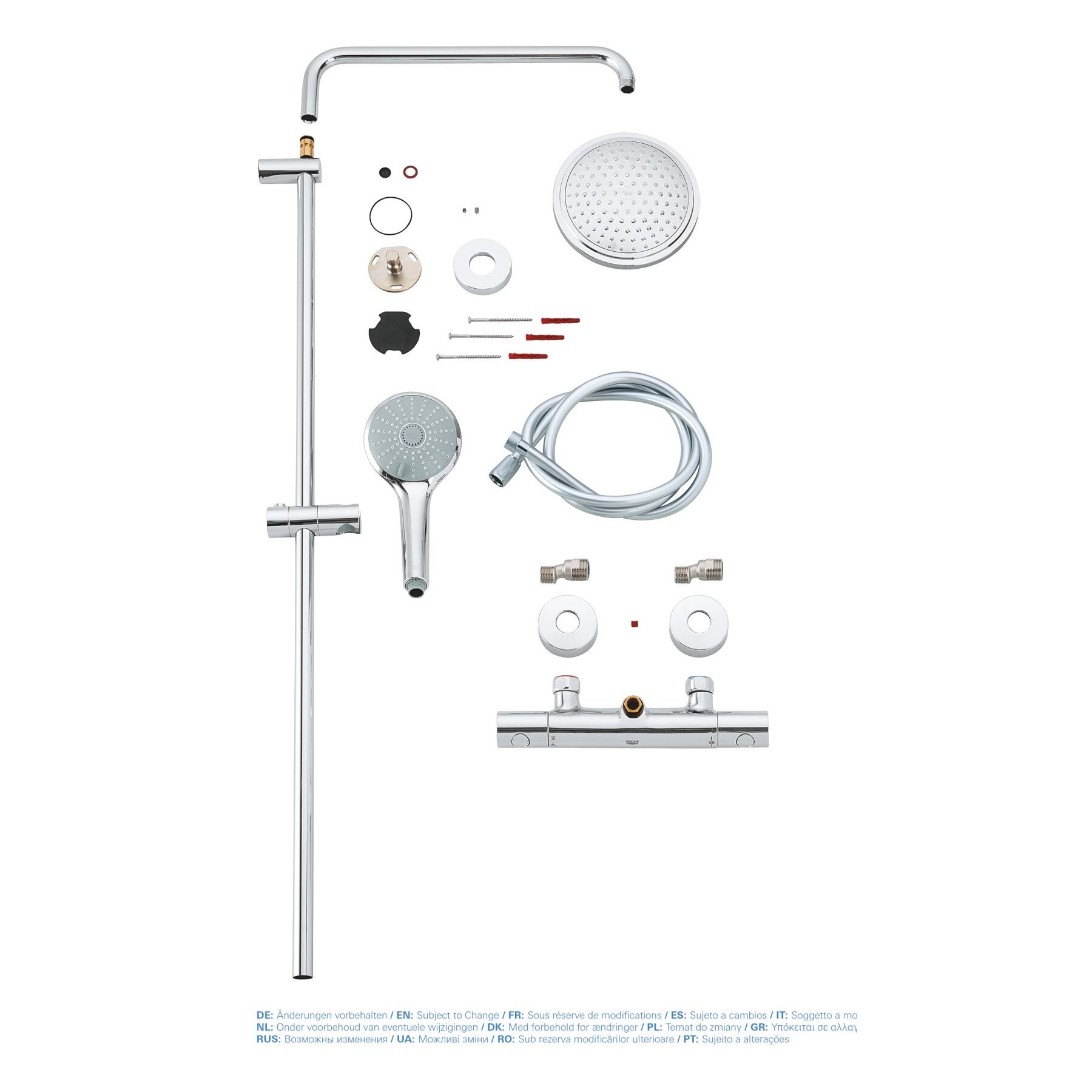 Colonne de douche avec mitigeur thermostatique Euphoria System 180