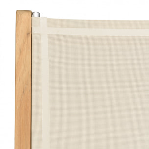 HARRIS - Lot de 2 chaises pliantes textilène couleur beige