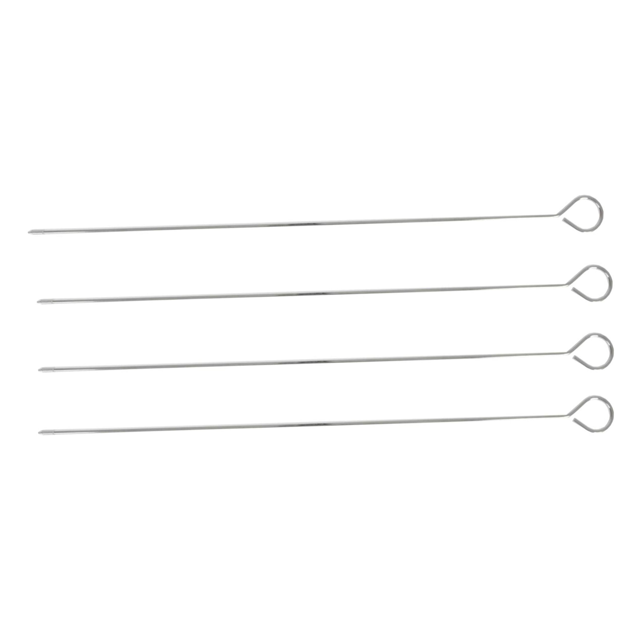 Set De Utensilios Para Barbacoa 6 Piezas De Acero Inoxidable 46,5 Cm Con Pinzas, Espátula Y Pinchos Para Brochetas