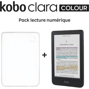 Liseuse eBook KOBO Pack Clara Colour + Cover Transparente