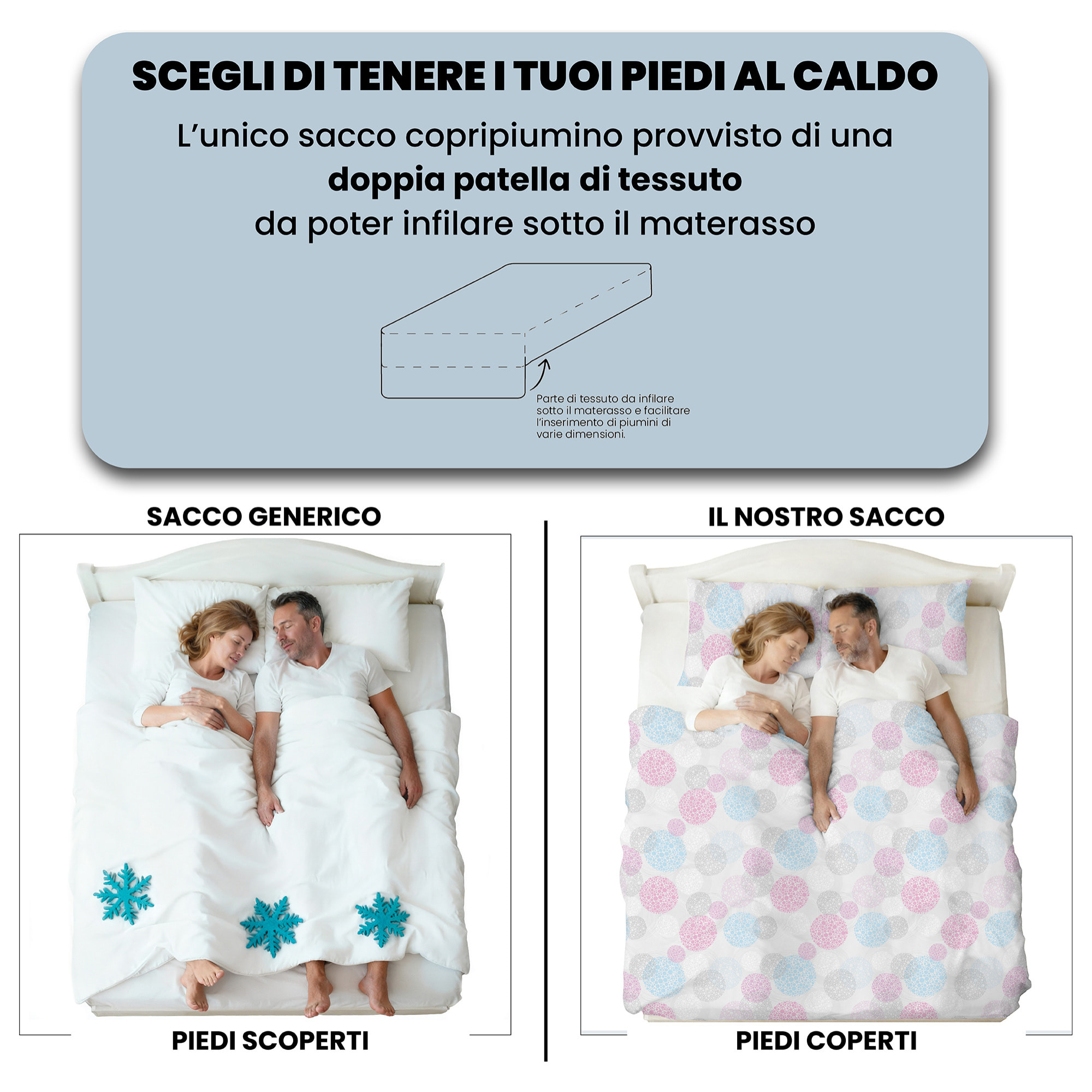 COPRIPIUMINO FANTASY, 100% Microfibra, No Stiro - MOLECOLE